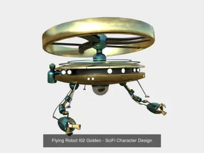 10 Flying Robot I Collection - SciFi Character Design 3D Model Pack