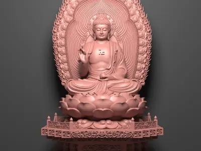 3d printed model of the Medicine Buddha 3D print model
