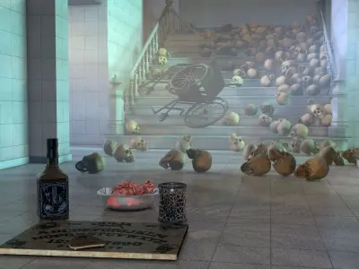 Madhouse Horror Scene 3D model