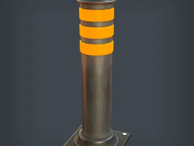 Bollard - Urban Low-poly 3D model