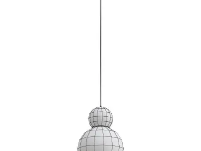 iledex-blossom-c4476-1-cr pendant light with clear glass ball... 3D model