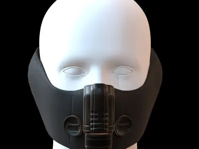 Gas mask helmet 3d model scifi Low-poly  Low-poly 3D model 335