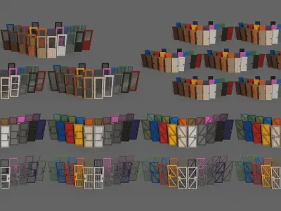 PBR Doors 3D Model Pack