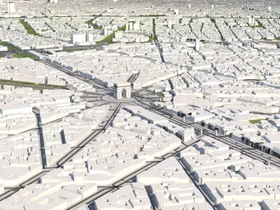 Paris City Model 28x28km 3D model