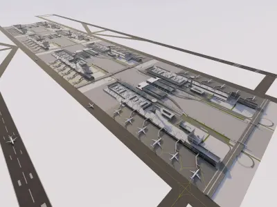 3D Airport-Airport 3D model