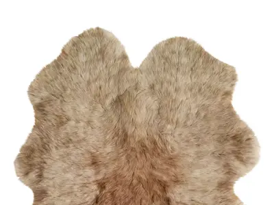 Chatterton Performance Sheepskin Animal Print Indoor Rug 3D model