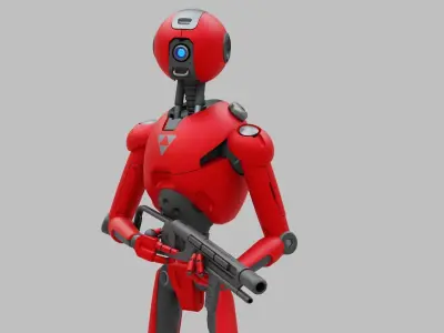 BATTLE DROID X-4000  RIGGED 3D model