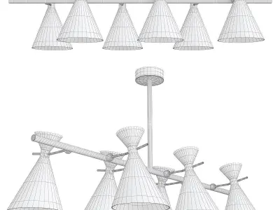 PINK MACAROON CHANDELIER 3D model