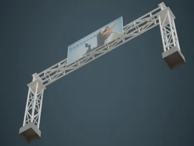 Entrance 1A Low-poly 3D model