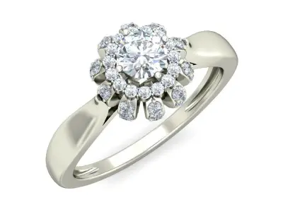 Diamond Engagement  ring 50 cad files  part 01 3D print model