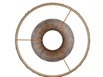 Ceramic table lamp with eyelets Free 3D model