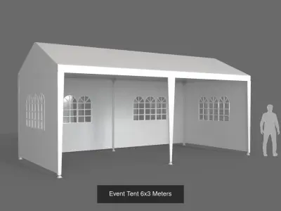 Exterior Event Small Tents 3D Model Pack