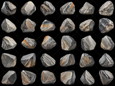 114 Transparent Mountain Stone Rocks Game Assets Texture