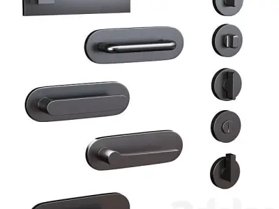 Olivary Modern Door Handles Vol 1 - 3D Model Set 3D model