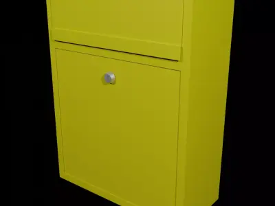 Yellow Mailbox 3D model