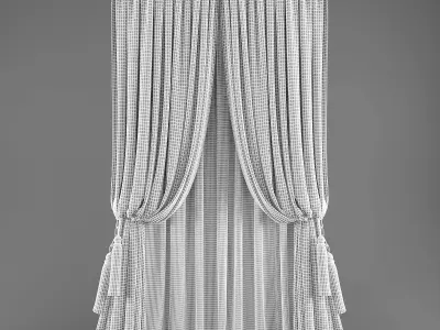 Curtains curtain with stripes Low-poly 3D model purchase