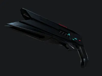 sci fi weapon game ready Low-poly 3D model