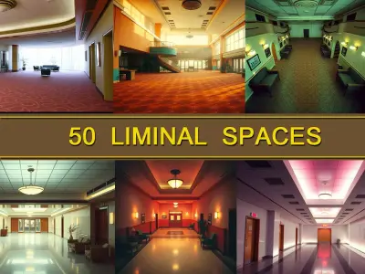 50 Liminal Scene Backdrops Texture