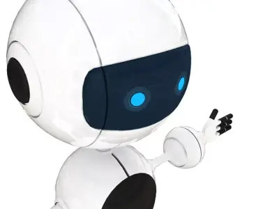 Smart Robot Low-poly 3D model