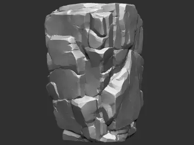 3D Mountain rock Zbrush sculpt 3D model