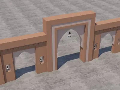 Traditional Moroccan Door Marrakech  3D model