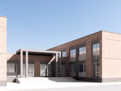 school Low-poly 3D model