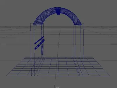 Tunnel With Lights Low-poly 3D model