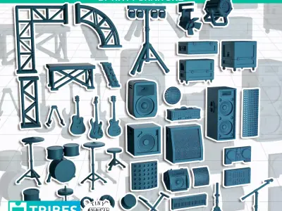 Music Stage 3D print model