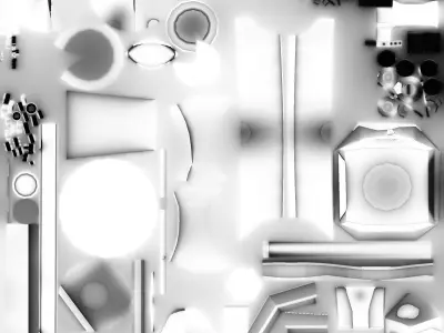Robot Assets Ready for Game Low-poly 3D model