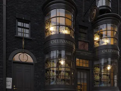 Ollivanders Wand Shop from Harry Potter 3D model
