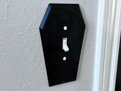Coffin shaped light switch cover 3D print model