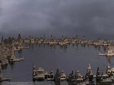 Medieval Village Kit bash 4  3D model