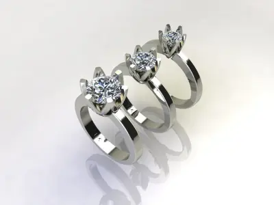 FAMOUS SOLITARY RING 3D print model