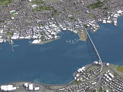 Tromso Low-poly 3D model