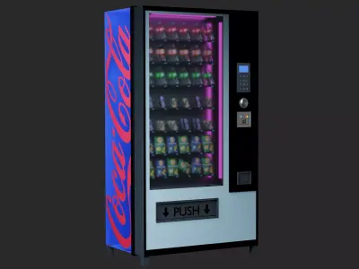 Realistic Vending machine Low-poly 3D model Low-poly 3D model
