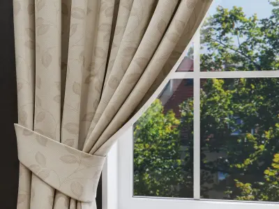 Elegant curtain 3D model