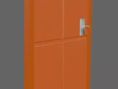 Bedroom Door 3D Model 3D model Texture