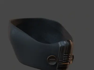 Gas mask helmet 3d model scifi Low-poly  Low-poly 3D model 335