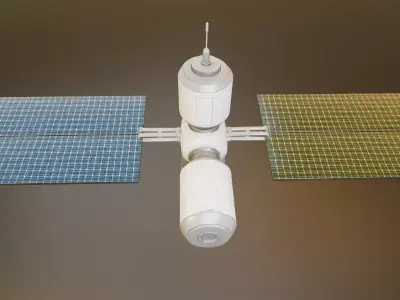 3D space station NASA satellite Free 3D model