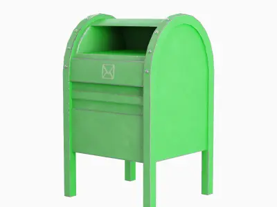 Old Dirty MailBox 03 Low-poly 3D model