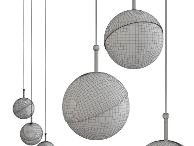 Dora P3 Multi Light Pendant Light Low-poly 3D model