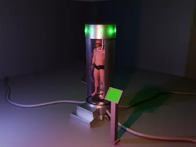 Cloning Chamber 3 Low-poly 3D model