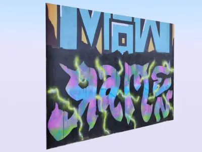 Graffiti wall XV 3D model