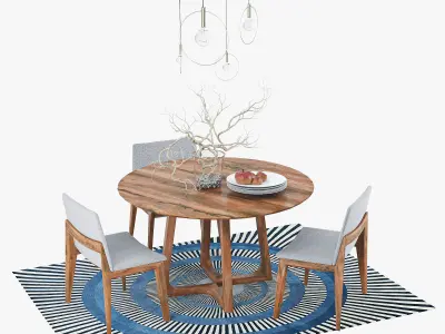 Cress Dining Table 3D model
