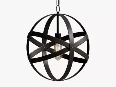 Chandelier metal sphere 3D model