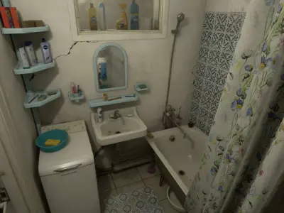 Post Soviet Bathroom  - UE5 Low-poly 3D model