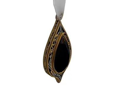 Fantasy Ornate Gemstone Pendant Low-poly 3D model