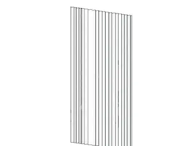 curtain door with vertical bars Free 3D model