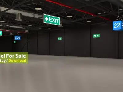 Exhibition Hall Ceiling 3D model