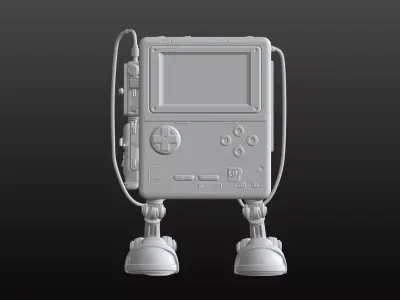Futuristic Console Bot STL Robotic Character 3D Model 3D print model